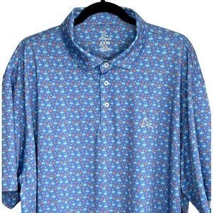 Rhoback Snowbird Golf Polo Shirt XXXL 3XL Resort Flamingo Performance Stretchy